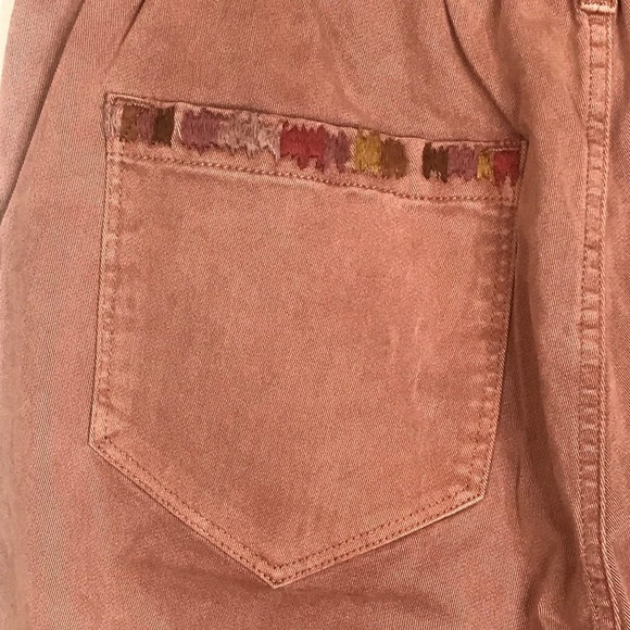 NWT Driftwood Mauve Embroidered Stitch Cuffed Leg Drawstring Khaki Pants SZ XL - Picture 9 of 12